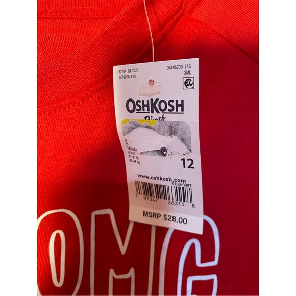 NWT, Oshkosh girls, elf movie red long sleeve top Christmas size 12 - Picture 4 of 4